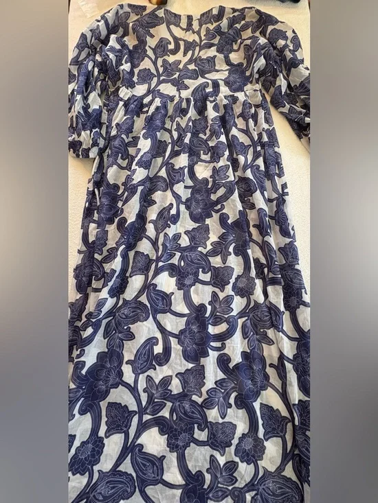 Boden Sarah Maxi Kaftan Blue Ribbon Paisley Whirl 6P - Picture 11 of 12